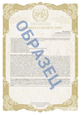 Образец Приложение к СТО 01.064.00220722.2-2020 Жигулевск Сертификат СТО 01.064.00220722.2-2020 